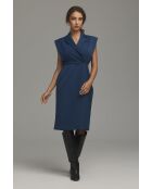 Robe colbat cintrée à ceinture