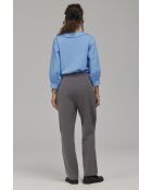 Hellblaues Oversize-Hemd mit V-Ausschnitt