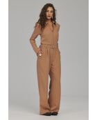 Combinaison pantalon caramel zippée