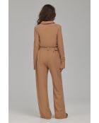 Combinaison pantalon caramel zippée