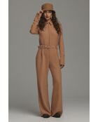 Combinaison pantalon caramel zippée