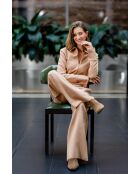 Combinaison pantalon caramel zippée