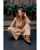 Combinaison pantalon caramel zippée
