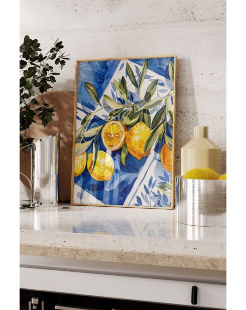 Tableau décoratif encadré multicolore - 50x70 cm