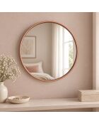 Specchio decorativo in rame - D.30 cm