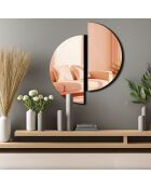 Miroir décoratif rose doré - 44x50 cm