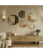 Pannello decorativo incorniciato in MDF multicolore - 5 pezzi