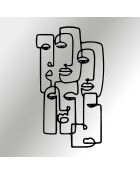 Decorazione murale in metallo nero - 35,5x62,5 cm