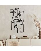 Decorazione murale in metallo nero - 35,5x62,5 cm