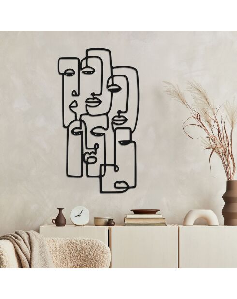 Decorazione murale in metallo nero - 35,5x62,5 cm