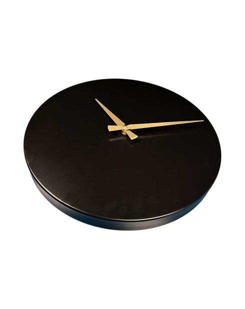 Horloge murale décorative noire - 35x35 cm