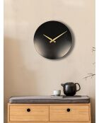 Reloj de pared decorativo negro - 35x35 cm