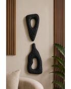 Set mit 2 schwarzen Wanddekorationen — 2 x (18x40) cm