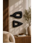 Set mit 2 schwarzen Wanddekorationen — 2 x (18x40) cm