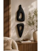 Set mit 2 schwarzen Wanddekorationen — 2 x (18x40) cm