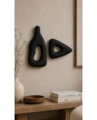Set mit 2 schwarzen Wanddekorationen — 2 x (18x40) cm