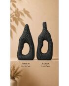 Set mit 2 schwarzen Wanddekorationen — 2 x (18x40) cm