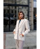 Veste beige à col élégant