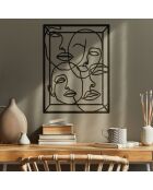 Décoration murale en métal noire - 41.5x55.5 cm