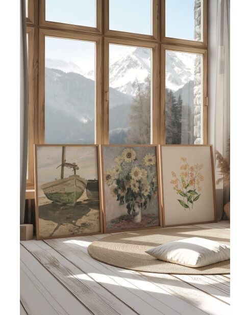 Lot de 3 tableaux décoratifs multicolore - 50x70 cm