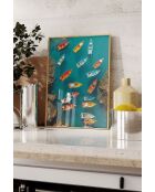 Veelkleurige ingelijste decoratieve foto - 50x70 cm