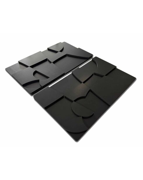 Lot de 2 décorations murales noir - 2x(70x100) cm