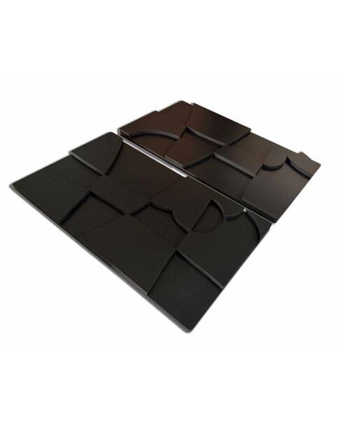 Lot de 2 décorations murales noir - 2x(70x100) cm