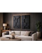 Set aus 2 schwarzen Wanddekorationen — 2 x (70x100) cm