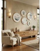 Pannello decorativo incorniciato in MDF multicolore - 5 pezzi