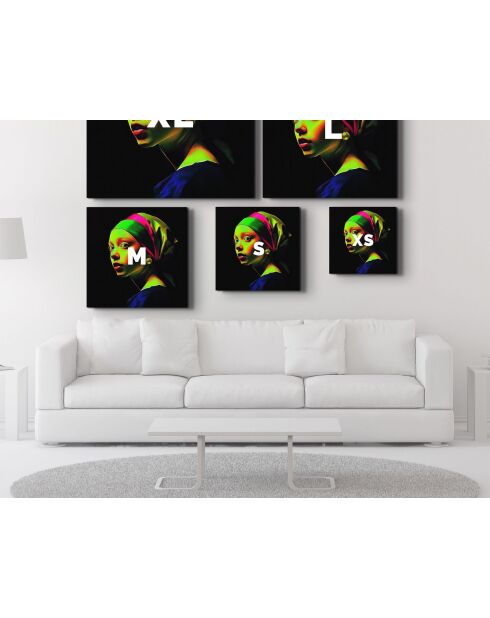 Tableau décoratif en verre trempé multicolore - 50x50 cm
