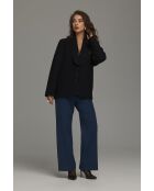 Pantalon colbat droit à plis marqués