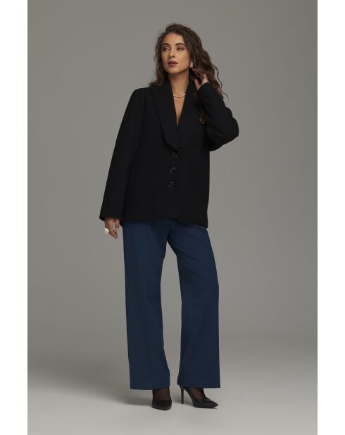 Pantalon colbat droit à plis marqués