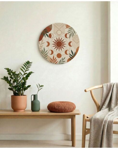 Tableau décoratif encadré en MDF multicolore - 40x40 cm