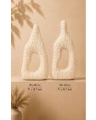 Lot de 2 décorations murales blanc cassé - 2x(18x40) cm