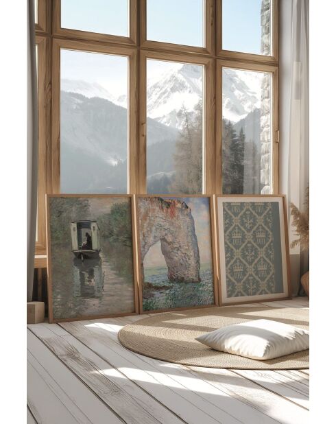 Lot de 3 tableaux décoratifs multicolore - 50x70 cm