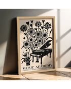 Ingelijste decoratieve plaat in veelkleurig MDF - 55x75 cm
