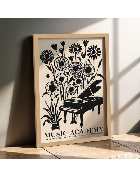 Tableau décoratif encadré en MDF multicolore - 55x75 cm