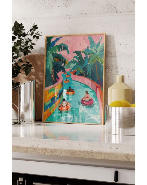 Veelkleurige ingelijste decoratieve foto - 50x70 cm