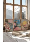 Set de 3 cuadros decorativos multicolores - 50x70 cm