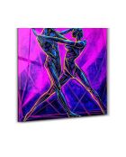 Tableau décoratif en verre trempé multicolore - 50x50 cm