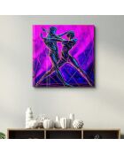 Tableau décoratif en verre trempé multicolore - 50x50 cm