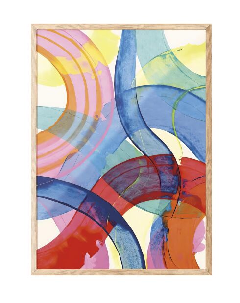 Tableau décoratif encadré multicolore - 50x70 cm