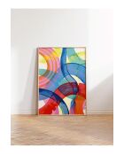 Cuadro decorativo con marco multicolor - 50x70 cm