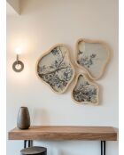 Pannello decorativo con cornice in MDF multicolore - 3 pezzi