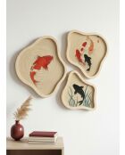 Tableau décoratif encadré en MDF multicolore - 3 pièces