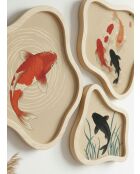 Tableau décoratif encadré en MDF multicolore - 3 pièces