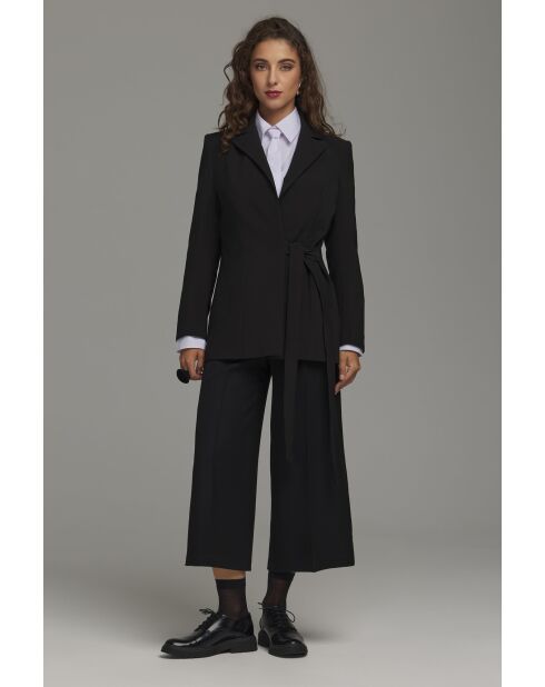 Pantalon noir large court