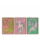 Lot de 3 tableaux décoratifs multicolore - 50x70 cm