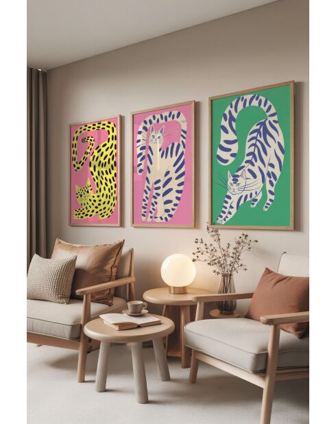 Lot de 3 tableaux décoratifs multicolore - 50x70 cm