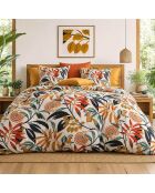 Set copripiumino in percalle di cotone multicolore Edonie con 2 federe